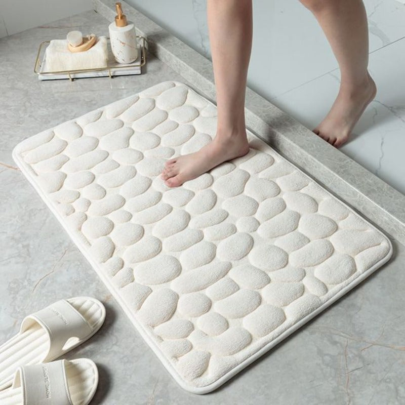 Badezimmermatte mit Kieselstein-Design für stilvolle Akzente 1