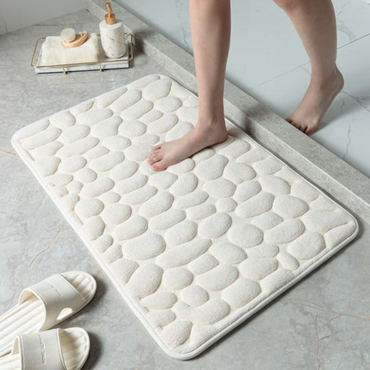 Badezimmermatte mit Kieselstein-Design für stilvolle Akzente 1