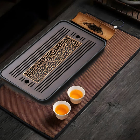 Bambus Teetablett Wasserablaufdesign für Kungfu-Teezeremonien 1
