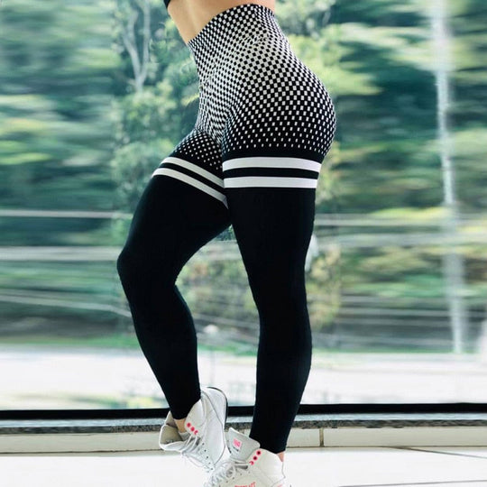Bedruckte Leggings Mit Hoher Taille