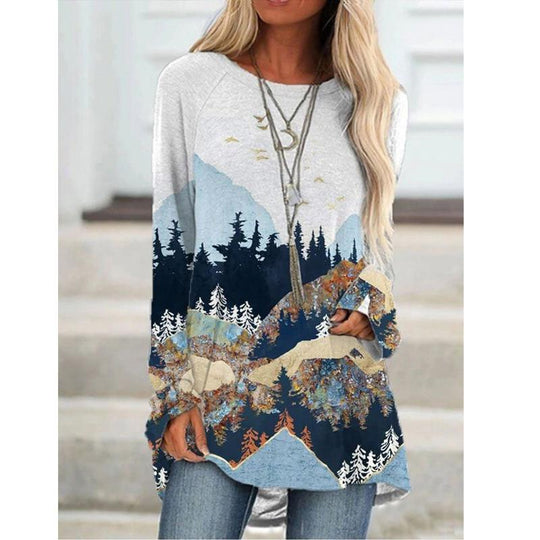 Bedruckte Sweatshirts In Übergröße Von Mountain