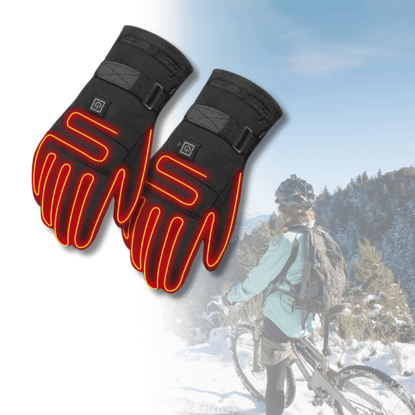 Beheizbare Handschuhe Damen Wasserdicht Touchscreen-kompatibel für Outdoor-Aktivitäten 0