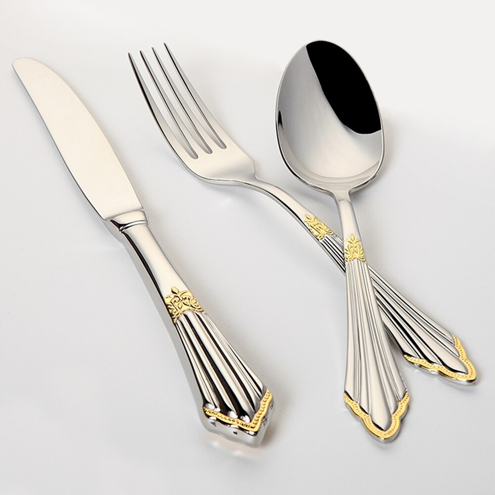 Besteckset Gold für den Tisch - Luxuriöses Design für 6 Personen 1