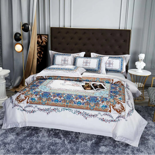 Bettwäsche-Set Paisley Jacquard 155x220 mit Bordüre und Hotelverschluss für Damen und Herren 4