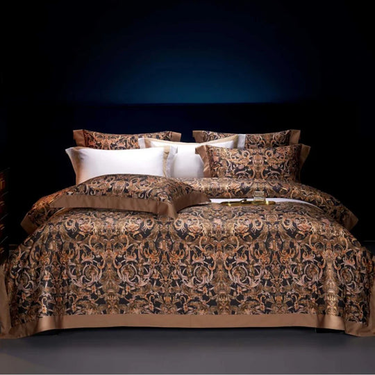 Bettwäsche-Set Paisley Jacquard 155x220 mit Bordüre und Hotelverschluss für Damen und Herren 5