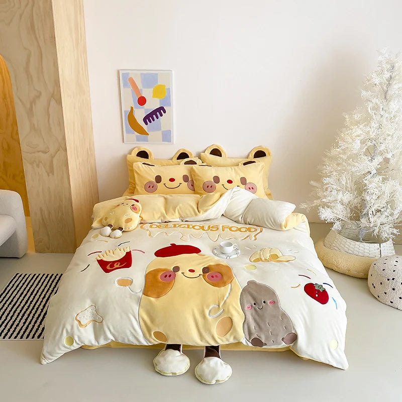 Bettwäsche-Set mit Meerjungfrauen-Motiven für Mädchen und junge Frauen 8