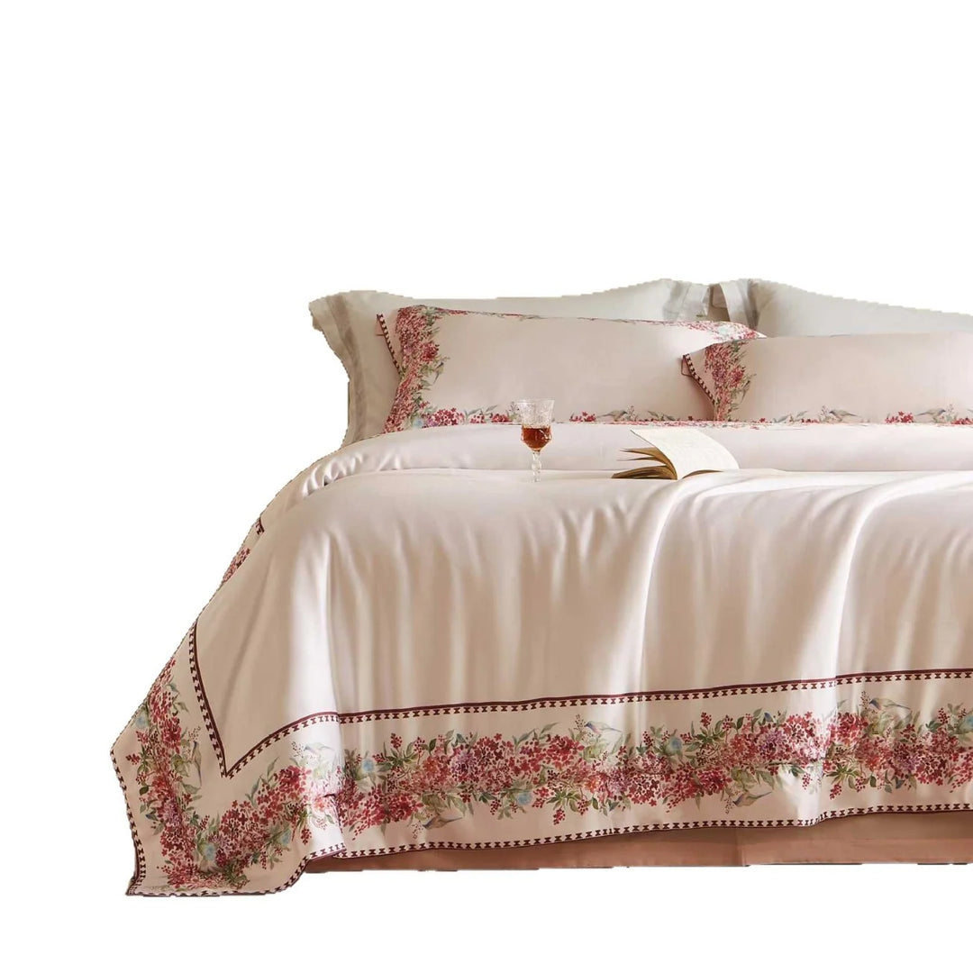 Bettwäsche-Set mit floralem Bordürenmuster für Damen und Herren 5