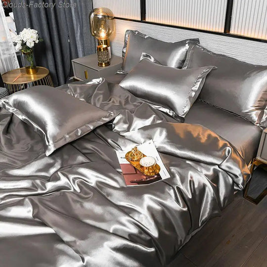 Bettwäsche 155x220 Einfarbig Satin für Stilvolles Schlafzimmer 0