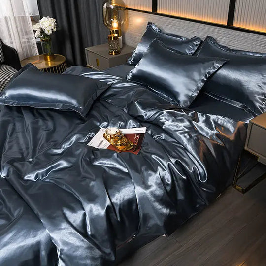 Bettwäsche 155x220 Einfarbig Satin für Stilvolles Schlafzimmer 1