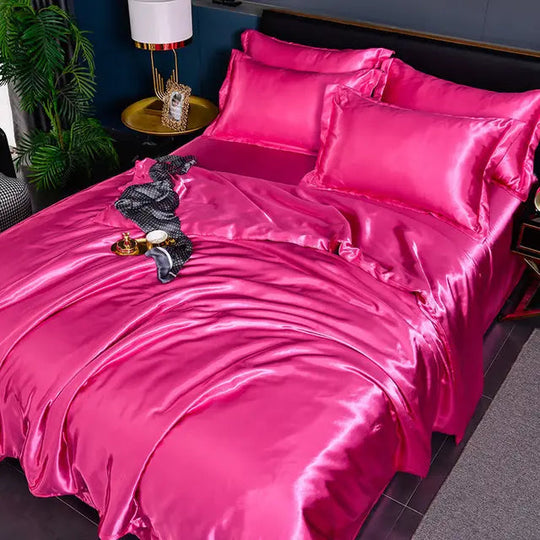 Bettwäsche 155x220 Einfarbig Satin für Stilvolles Schlafzimmer 4