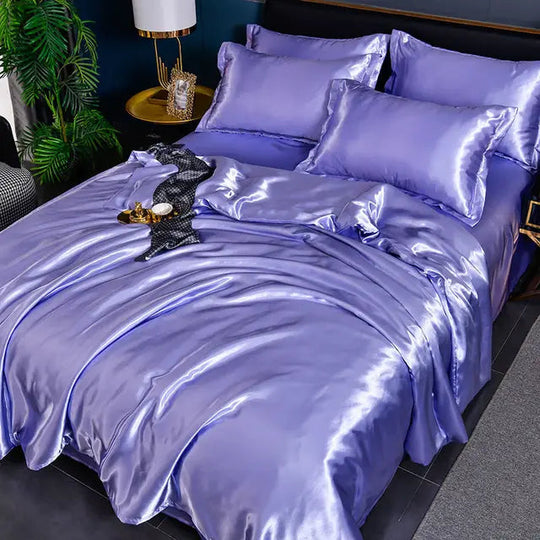 Bettwäsche 155x220 Einfarbig Satin für Stilvolles Schlafzimmer 5