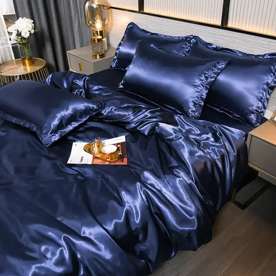 Bettwäsche 155x220 Einfarbig Satin für Stilvolles Schlafzimmer 6