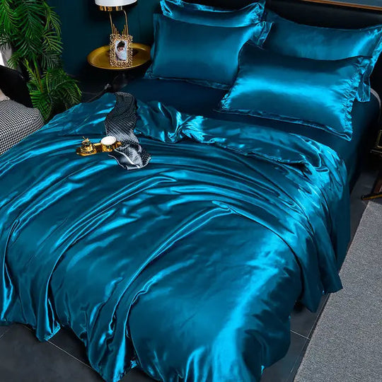 Bettwäsche 155x220 Einfarbig Satin für Stilvolles Schlafzimmer 8