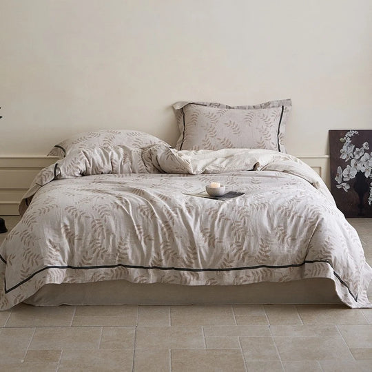 Bettwäsche 155x220 mit Dezenter Bordüre für Damen und Herren, Fein Gewebte Oberfläche, Vielseitig Kombinierbar 6