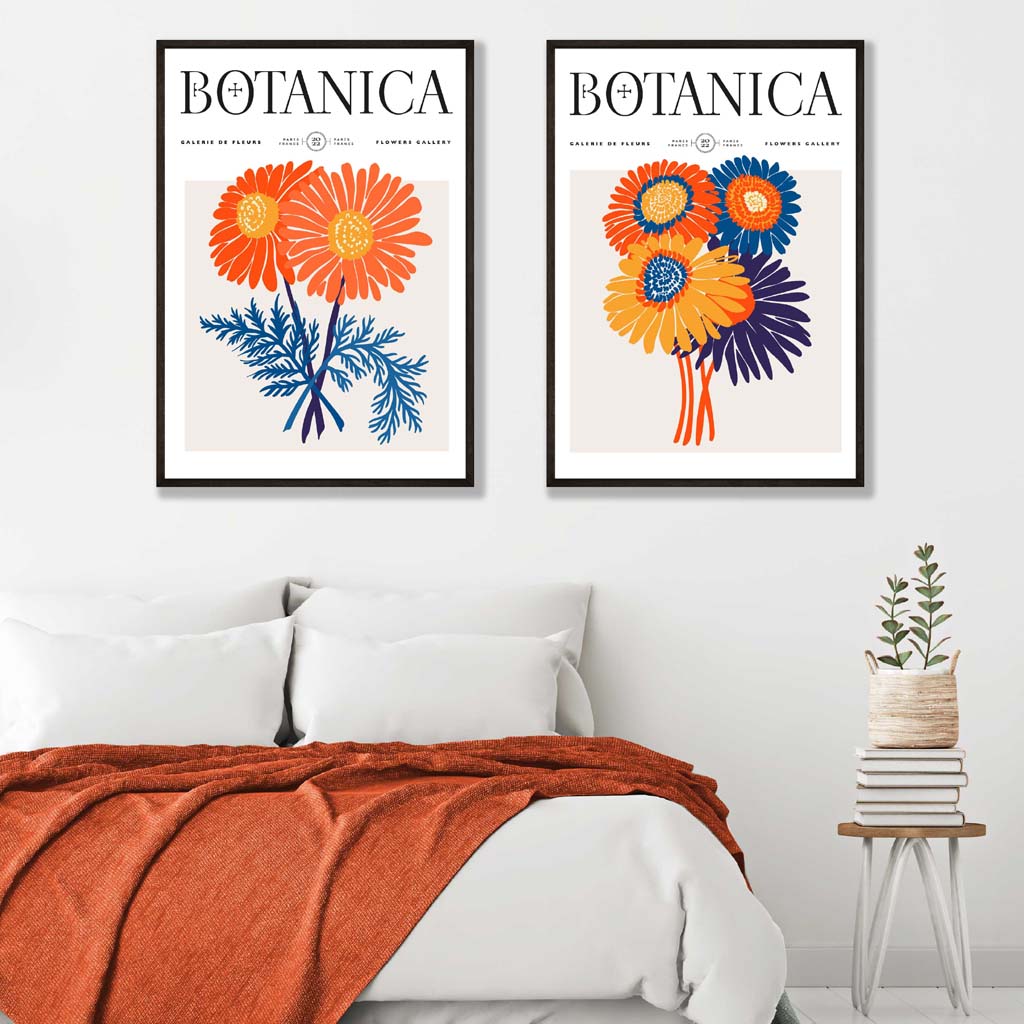 Bilder Set Sommer Blumenmarkt mit 2 Drucken 1