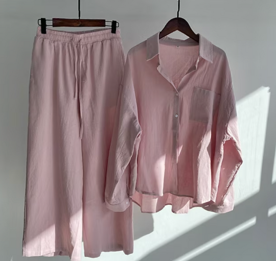 Variant image for Damen Set Zweiteilig Modernes Leinen für Stil und Komfort-43