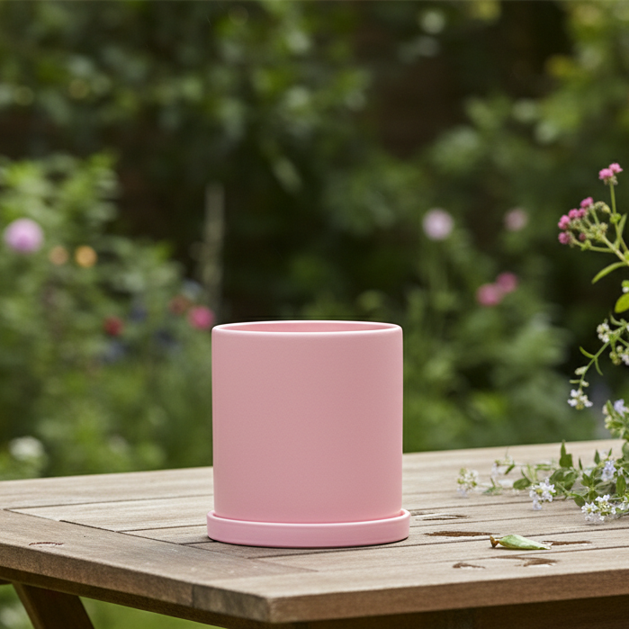 Blumentopf mit Untersetzer für Pflanzen 0