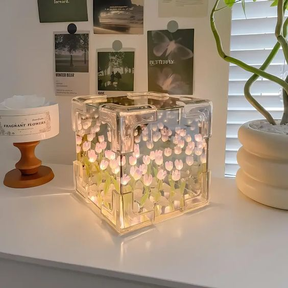 Blütenbox Tulpenlicht für stilvolle Raumgestaltung 1
