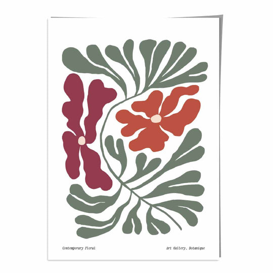 Botanisches Blumenposter Boho-Stil Modernes Wanddecor 0