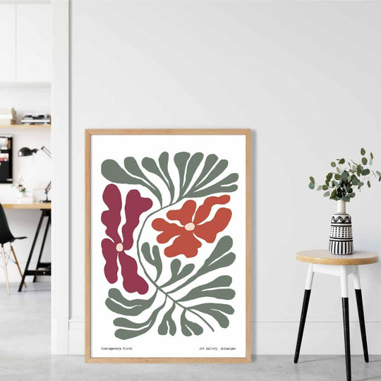 Botanisches Blumenposter Boho-Stil Modernes Wanddecor 1