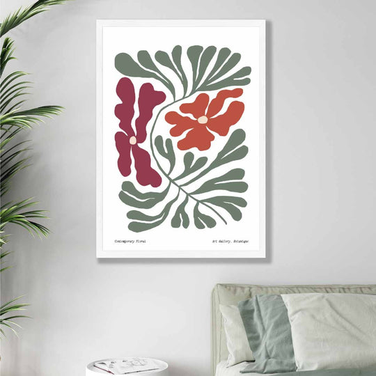 Botanisches Blumenposter Boho-Stil Modernes Wanddecor 4