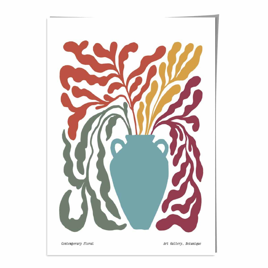 Botanisches Blumenposter im Boho-Stil 0