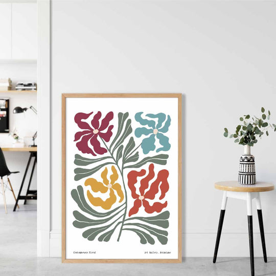 Botanisches Blumenposter im Boho-Stil 1