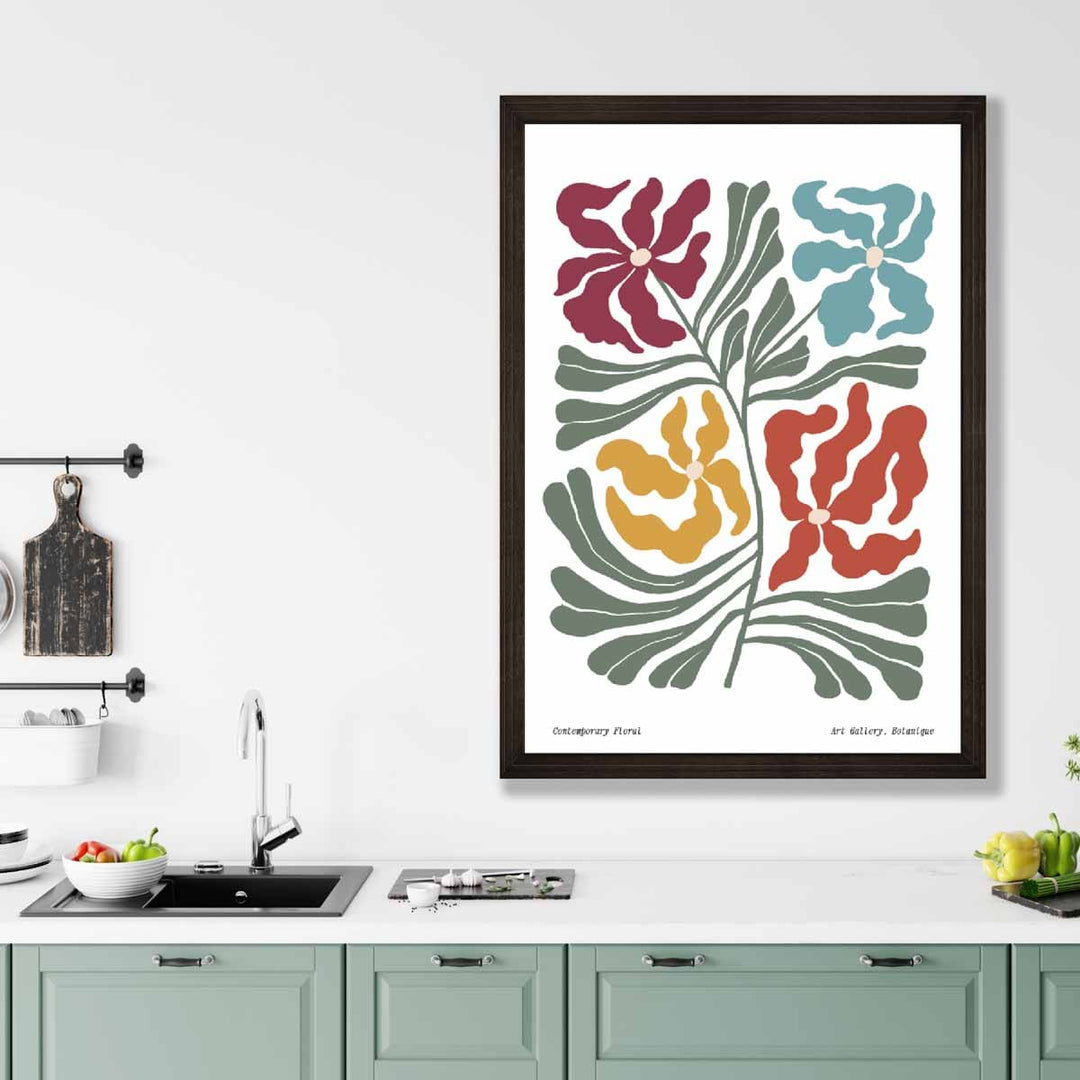 Botanisches Blumenposter im Boho-Stil 3