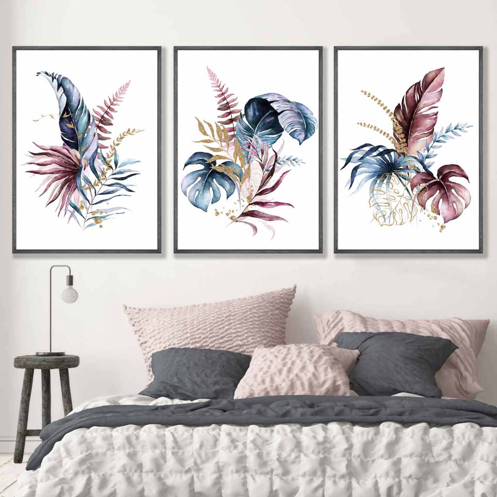 Botanisches Wandkunstset für moderne Räume 4