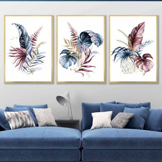 Botanisches Wandkunstset für moderne Räume 5