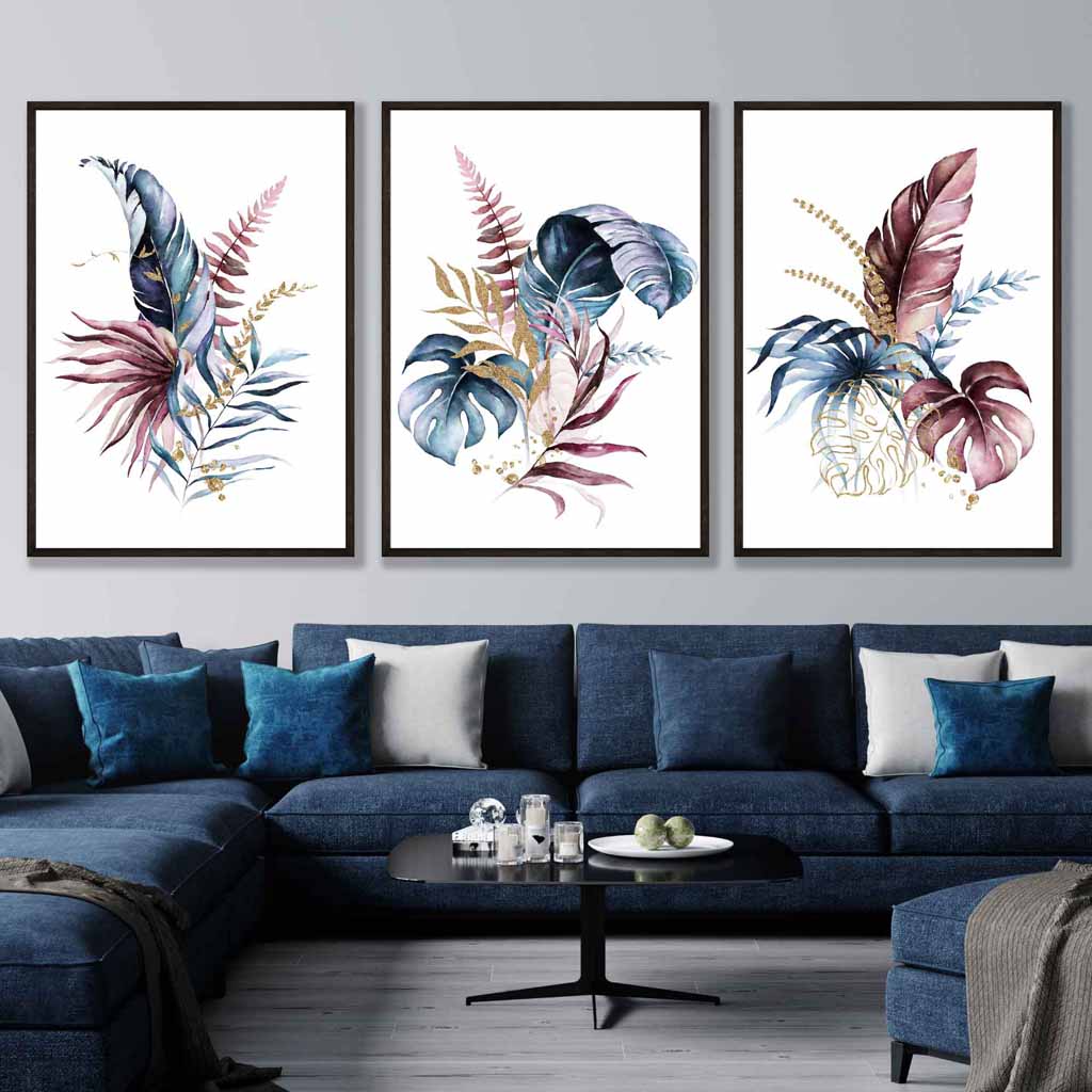 Botanisches Wandkunstset für moderne Räume 6