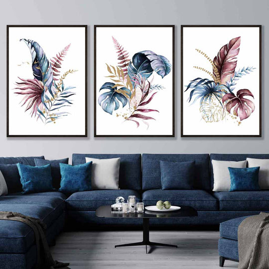 Botanisches Wandkunstset für moderne Räume 6
