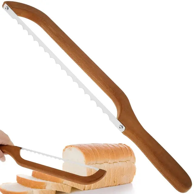 Brotmesser mit Wellenschliff für müheloses Schneiden 0