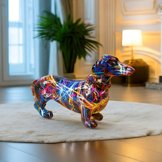 Bunte Dackelfigur für verspielte Wohndekoration 5