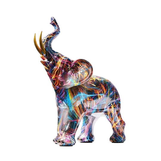 Bunte Elefantenskulptur Dekoration 0