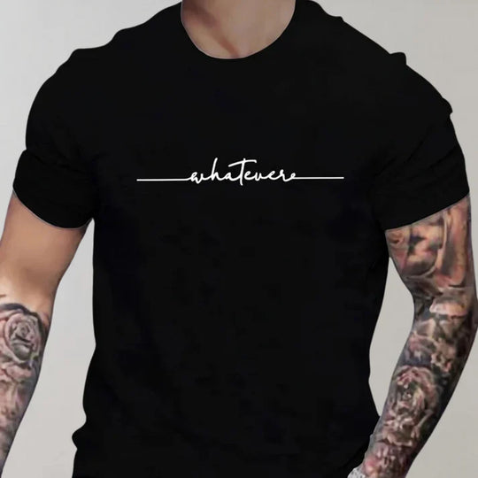 Herren T-Shirt Rundhalsausschnitt Lässig Baumwolle Atmungsaktiv Freizeit-1