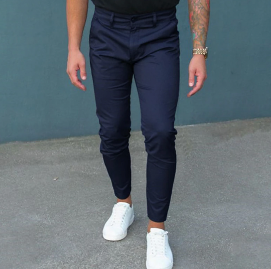 Herren Chino Hose Modernes Design Hochwertiger Stoff-4