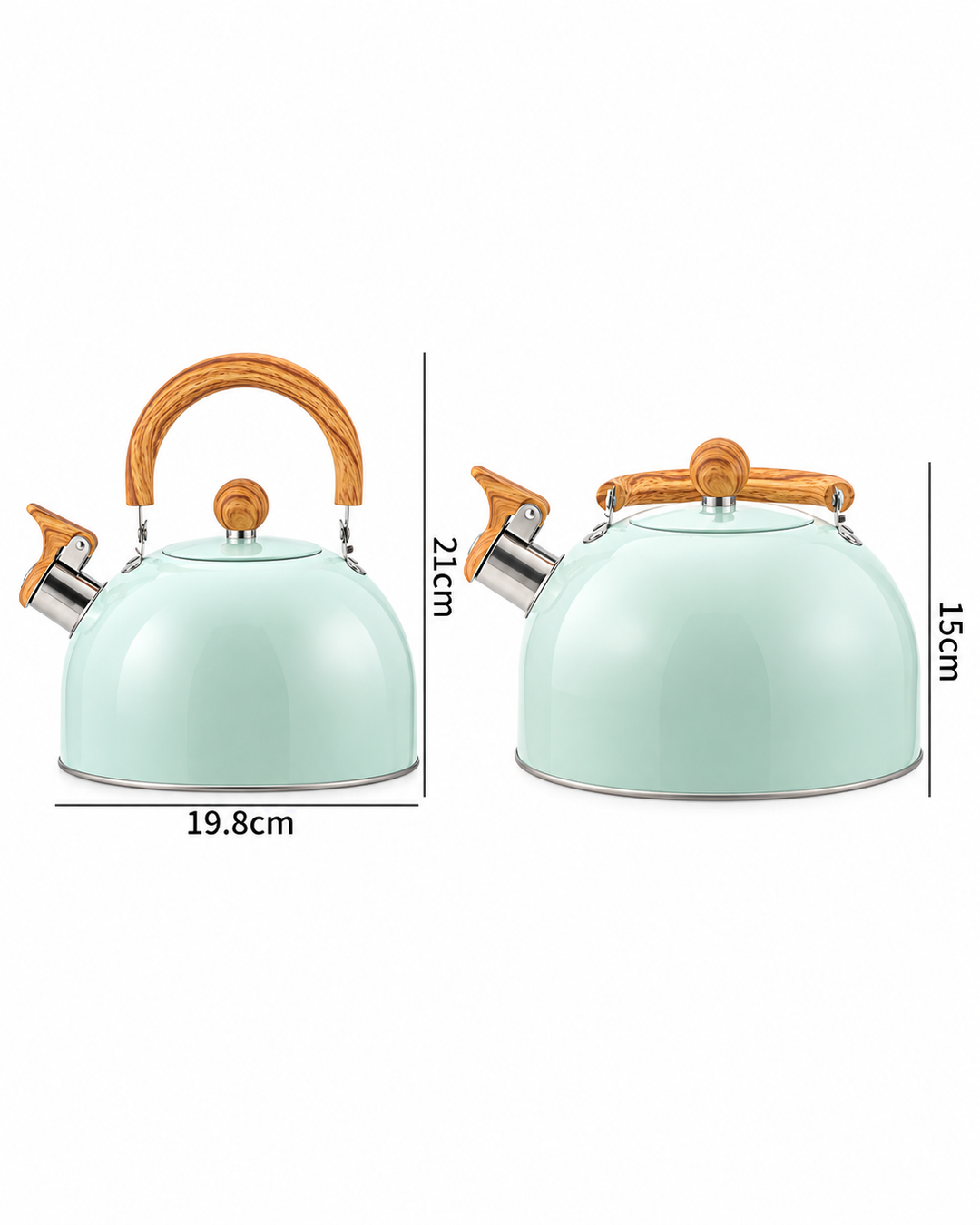 Flötenkessel für Induktion 3L Klassisches Design mit Hitzebeständigem Griff