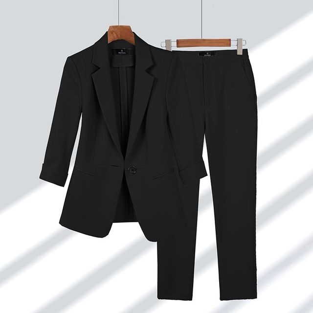 Variant image for Damenanzug Blazer Set mit Maßgeschneiderter Hose aus Hochwertigen Stoffen-9