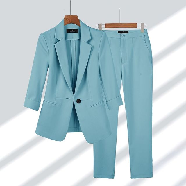 Variant image for Damenanzug Blazer Set mit Maßgeschneiderter Hose aus Hochwertigen Stoffen-33
