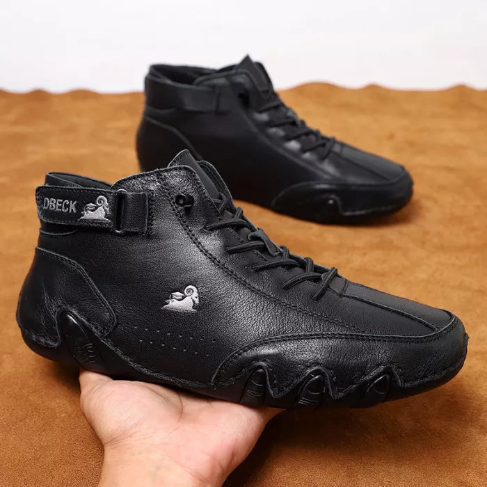 Herren Schuhe Schwarz Elegant Orthopädisch Leder Komfortabel-5