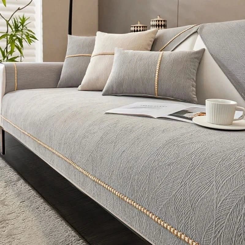 Couchabdeckung für Sofa mit rutschfester Unterseite 9