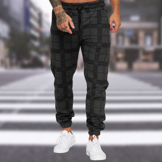 Variant image for Herren Karierte Hose Eleganter Stil Baumwollmischung-12