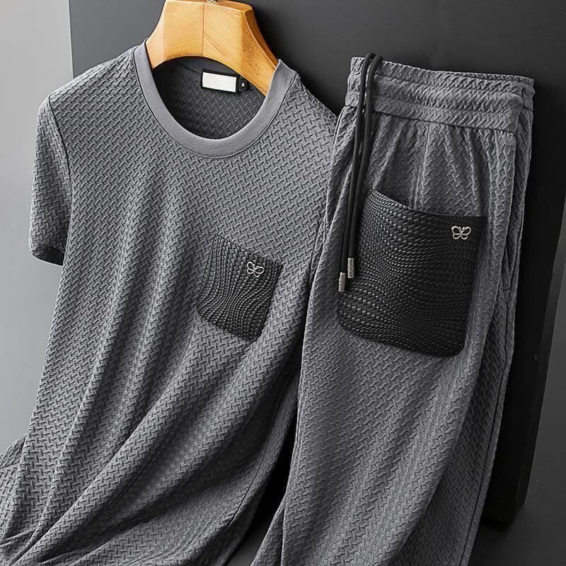 Herren Freizeit Set T-Shirt und Hose Bequem Polyester 1