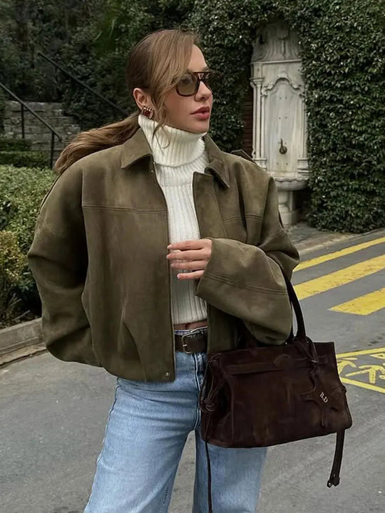 Damen-Bomberjacke im lässigen, trendigen Stil 2