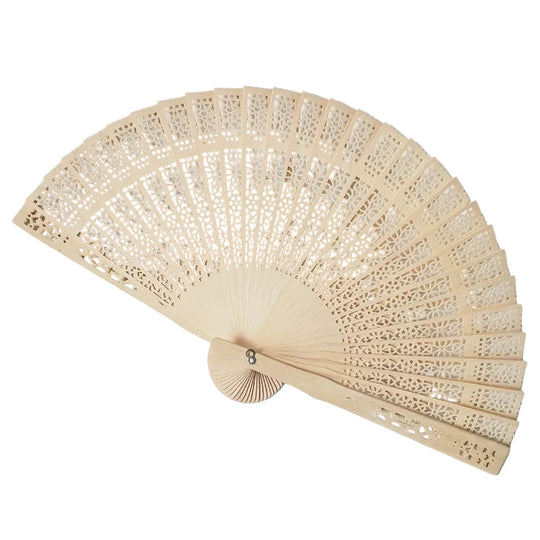 Damen-Handfächer filigran Holz dekorativ 0