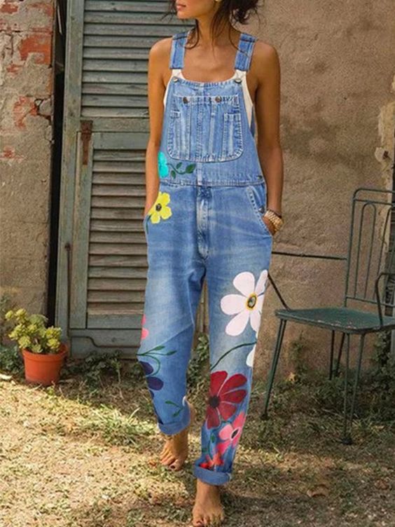 Damen-Jumpsuit im Denim-Stil 2