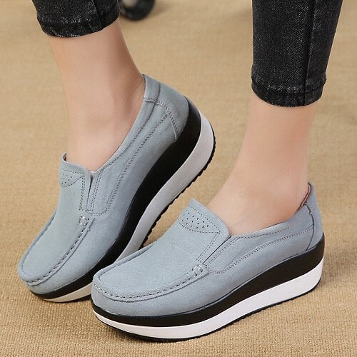 Damen Slip-On Mokassin Schuhe