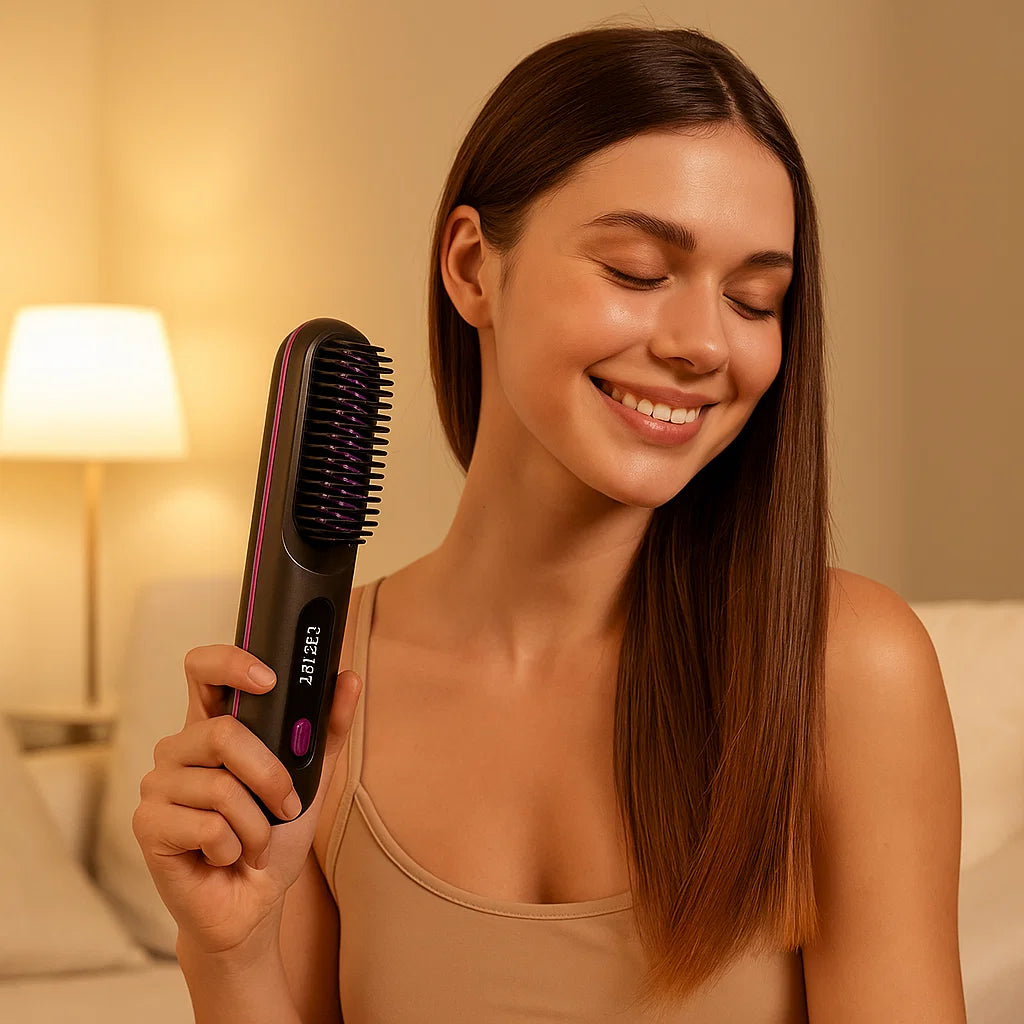 Damen 5 in 1 Haarstyler für Schnelles Styling – Glätten, Locken und Volumen 0