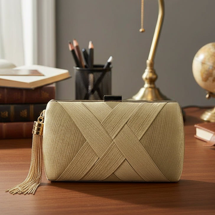 Damen Abend-Clutch mit Quasten 0